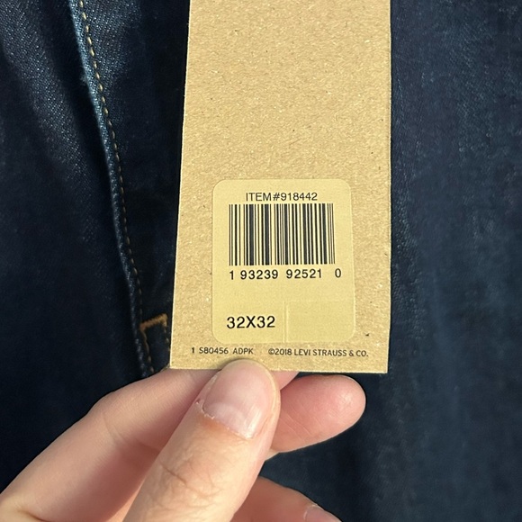 Levis 505 Regular Dark Wash Jeans Size 32x32 - Picture 4 of 9